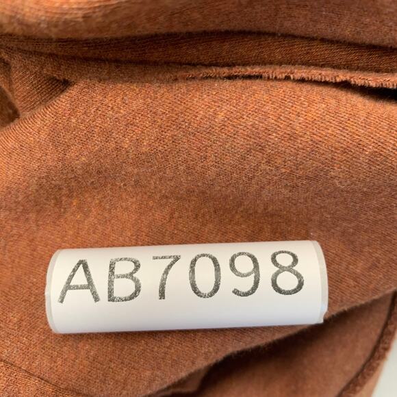 Pact Airplane Cardigan Rust Organic Cotton Open Front Cozy Oversized XS/S - Picture 12 of 12